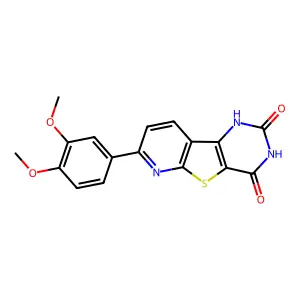 11-(3,4-dimethoxyphenyl)-8-thia-3,5,10-triazatricyclo[7.4.0.02,7]trideca-1(9),2(7),10,12-tetraene-4,6-dione structure