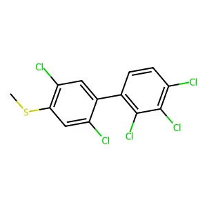 1,1'-Biphenyl, 2,2',3,4,5'-pentachloro-4'-(methylthio)- structure