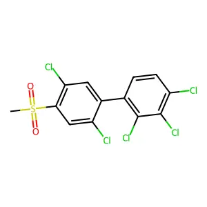 1,2,3-trichloro-4-(2,5-dichloro-4-methylsulfonylphenyl)benzene structure