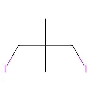 1,3-diiodo-2,2-dimethylpropane structure