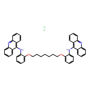 9,9'-Heptamethylenedioxybis(o-phenyleneimino)bisacridine dihydrochloride structure