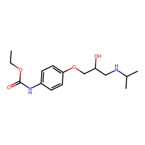 ethyl N-[4-[2-hydroxy-3-(propan-2-ylamino)propoxy]phenyl]carbamate structure