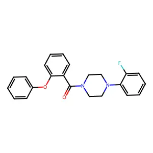 1-(2-fluorophenyl)-4-(2-phenoxybenzoyl)piperazine structure