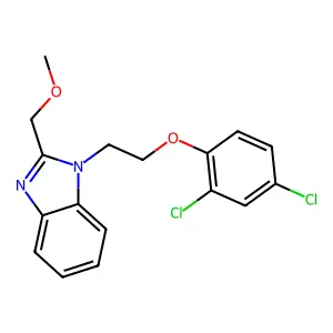 1-[2-(2,4-dichlorophenoxy)ethyl]-2-(methoxymethyl)benzimidazole structure