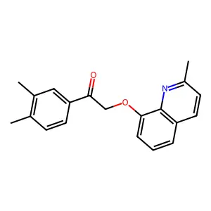 1-(3,4-dimethylphenyl)-2-(2-methylquinolin-8-yl)oxyethanone structure