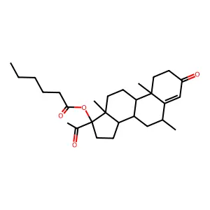 Medroxyprogesterone caproate structure