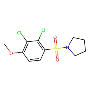 1-(2,3-dichloro-4-methoxyphenyl)sulfonylpyrrolidine structure