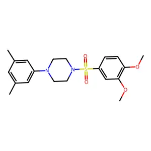1-(3,4-dimethoxyphenyl)sulfonyl-4-(3,5-dimethylphenyl)piperazine structure