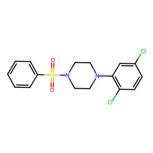 1-(2,5-dichlorophenyl)-4-(phenylsulfonyl)piperazine structure