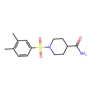 1-[(3,4-dimethylphenyl)sulfonyl]piperidine-4-carboxamide structure