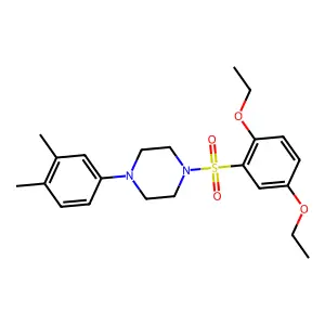 1-(2,5-diethoxybenzenesulfonyl)-4-(3,4-dimethylphenyl)piperazine structure