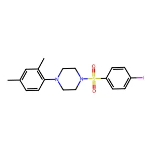 1-(2,4-dimethylphenyl)-4-(4-iodophenyl)sulfonylpiperazine structure