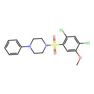 1-(2,4-dichloro-5-methoxyphenyl)sulfonyl-4-phenylpiperazine structure