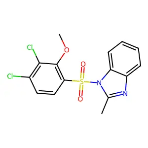 1-(3,4-dichloro-2-methoxyphenyl)sulfonyl-2-methylbenzimidazole structure
