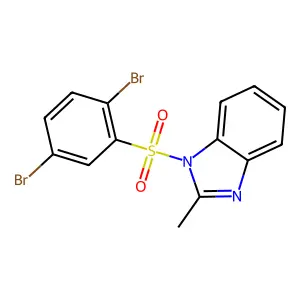 1-(2,5-dibromophenyl)sulfonyl-2-methylbenzimidazole structure