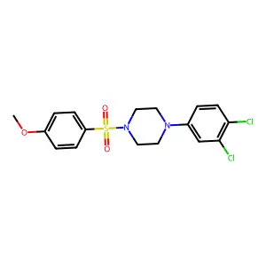 1-(3,4-dichlorophenyl)-4-(4-methoxyphenyl)sulfonylpiperazine structure