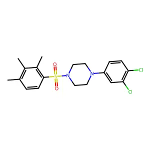 1-(3,4-dichlorophenyl)-4-(2,3,4-trimethylbenzenesulfonyl)piperazine structure