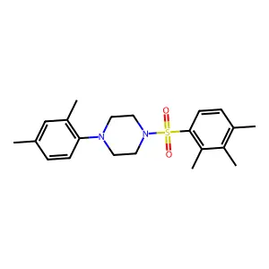1-(2,4-dimethylphenyl)-4-(2,3,4-trimethylphenyl)sulfonylpiperazine structure