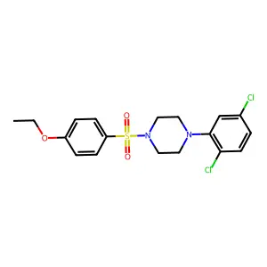 1-(2,5-dichlorophenyl)-4-[(4-ethoxyphenyl)sulfonyl]piperazine structure