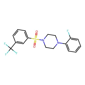 1-(2-fluorophenyl)-4-[3-(trifluoromethyl)phenyl]sulfonylpiperazine structure