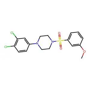 1-(3,4-dichlorophenyl)-4-(3-methoxyphenyl)sulfonylpiperazine structure