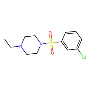 1-(3-chlorophenyl)sulfonyl-4-ethylpiperazine structure