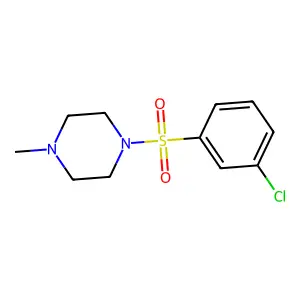 1-[(3-chlorophenyl)sulfonyl]-4-methylpiperazine structure