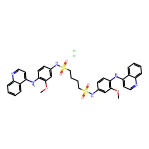 1,4-Butanedisulfon-m-anisidide, 4',4''-bis(4-quinolylamino)-, dihydrochloride, hydrate structure