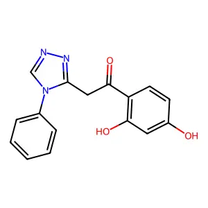 1-(2,4-Dihydroxyphenyl)-2-(4-phenyl-4H-1,2,4-triazol-3-yl)ethanone structure