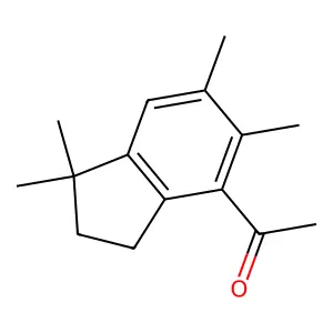 1-(1,1,5,6-tetramethyl-2,3-dihydroinden-4-yl)ethanone structure