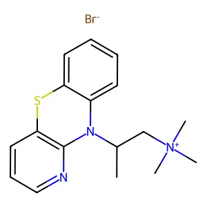 trimethyl(2-pyrido[3,2-b][1,4]benzothiazin-10-ylpropyl)azanium bromide structure