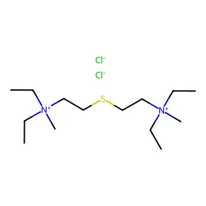 Thiodiethylenebis(diethylmethylammonium) dichloride structure