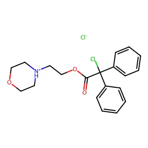 ACETIC ACID, 2-CHLORO-2,2-DIPHENYL-, (2-MORPHOLINOETHYL) ESTER, HYDROCHLORIDE structure
