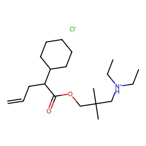 Acetic acid, 2-allyl-2-cyclohexyl-, 3-(diethylamino)-2,2-dimethylpropyl ester, hydrochloride structure