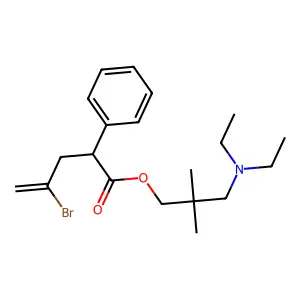 Acetic acid, 2-(2-bromoallyl)-2-phenyl-, 3-(diethylamino)-2,2-dimethylpropyl ester structure