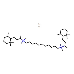Undecamethylenebis(dimethyl(1-methyl-3-(2,2,6-trimethylcyclohexyl)propyl)ammonium bromide) structure