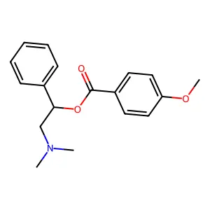 [2-(dimethylamino)-1-phenylethyl] 4-methoxybenzoate structure