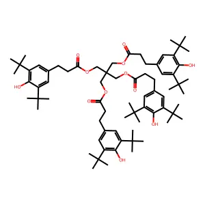 [3-[3-(3,5-ditert-butyl-4-hydroxyphenyl)propanoyloxy]-2,2-bis[3-(3,5-ditert-butyl-4-hydroxyphenyl)propanoyloxymethyl]propyl] 3-(3,5-ditert-butyl-4-hydroxyphenyl)propanoate structure