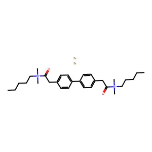 Ammonium, (4,4'-biphenylylenebis(2-oxoethylene))bis((1-pentyl)dimethyl-, dibromide structure
