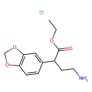 [3-(1,3-benzodioxol-5-yl)-4-ethoxy-4-oxobutyl]azanium chloride structure