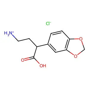 [3-(1,3-benzodioxol-5-yl)-3-carboxypropyl]azanium chloride structure