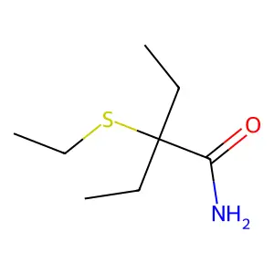 BUTYRAMIDE, 2-ETHYL-2-ETHYLTHIO- structure