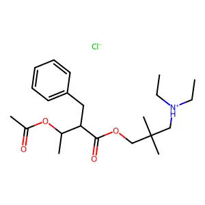 [3-(3-acetyloxy-2-benzylbutanoyl)oxy-2,2-dimethylpropyl]-diethylazanium chloride structure