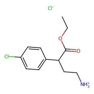 [3-(4-chlorophenyl)-4-ethoxy-4-oxobutyl]azanium chloride structure