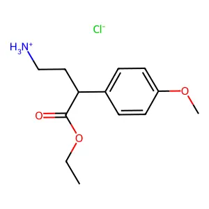 [4-ethoxy-3-(4-methoxyphenyl)-4-oxobutyl]azanium chloride structure