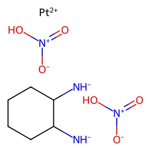 1,2-Diaminocyclohexane platinum(II) nitrate structure