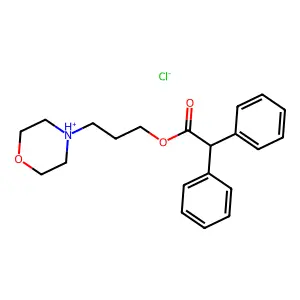 3-morpholin-4-ium-4-ylpropyl 2,2-diphenylacetate chloride structure