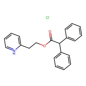 2-pyridin-1-ium-2-ylethyl 2,2-diphenylacetate chloride structure