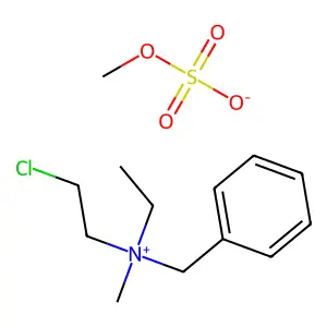 benzyl-(2-chloroethyl)-ethyl-methylazaniummethyl sulfate structure
