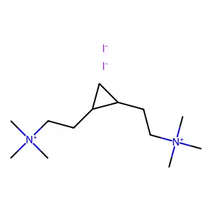 trimethyl-[2-[(1S,2S)-2-[2-(trimethylazaniumyl)ethyl]cyclopropyl]ethyl]azanium diiodide structure